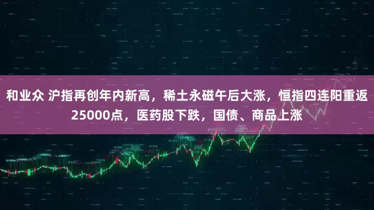 和业众 沪指再创年内新高，稀土永磁午后大涨，恒指四连阳重返25000点，医药股下跌，国债、商品上涨